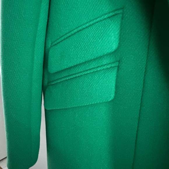 J. Crew Women's Vibrant Green Cacoon Coat Italian Stadium Cloth Wool - Picture 4 of 11